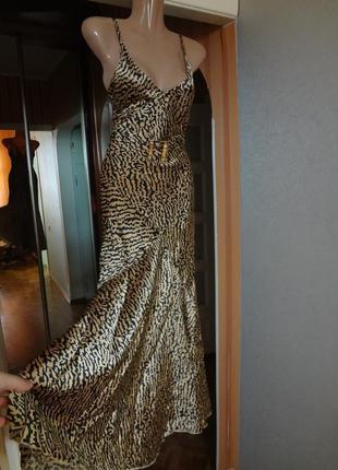 Розпродаж сукня asos міді/максі косого крою з поясом та леопардовим принтом10 фото