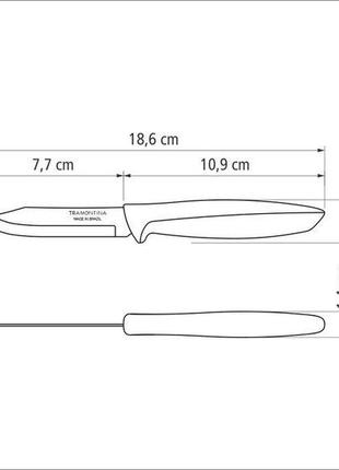 Нож для овощей tramontina plenus, 76 мм4 фото
