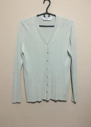 Кардиган шовк 100% marks &amp; spencer silk rib knit cardigan — m-l-xl3 фото