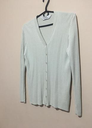 Кардиган шовк 100% marks &amp; spencer silk rib knit cardigan — m-l-xl2 фото