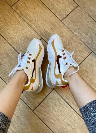 Кроссовки nike air max 270 react beige 🌶 summer sale3 фото