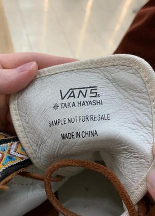 Кожаная канвасовые высокие кроссовки кеды на липучке taka hayashi x vault vans th priz hi lx sk8-hi visvim kapital nigel cabourn 42 27 см8 фото