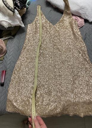 Сукня міні в стразах паєтках пайетках3 фото