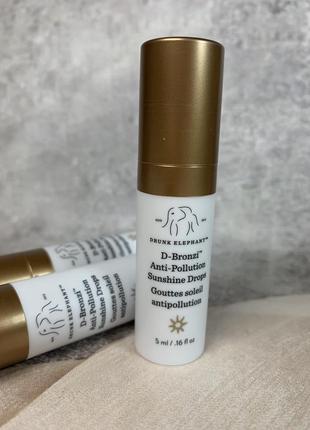 Оригінал бронзер сироватка з пептидами drunk elephant d-bronzi™ bronzing drops with peptides mini in universal bronze