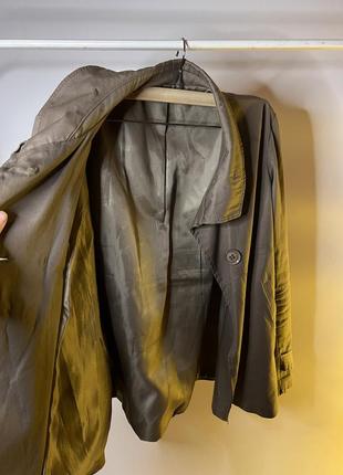 Плащ пальто короткий оверсайз коричневий колір стильний. з горловиною осінь розмір s2 фото