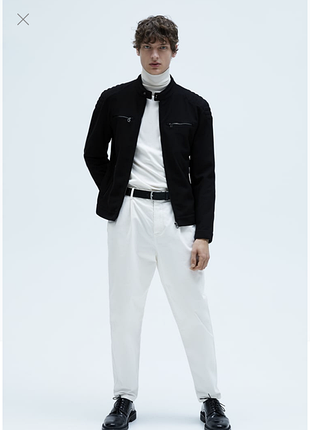 👍👍👍 zara стильная байкер  куртка бомбер
