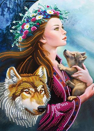 Схема для вишивки бісером а4 (18х24 см) в наявності (вовк)