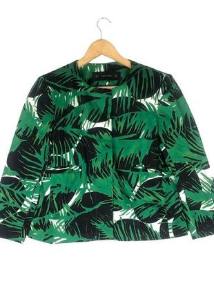 Праздничный пиджак короткий зеленый zara4 фото