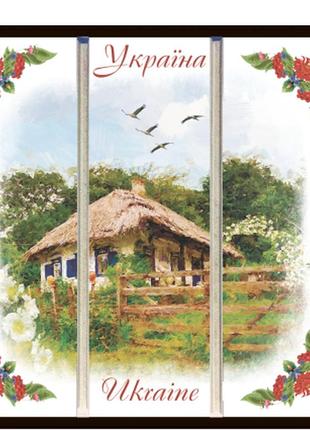 Підставка під чашку (костер) "україна" - "хата з мальвами" 10 10 см