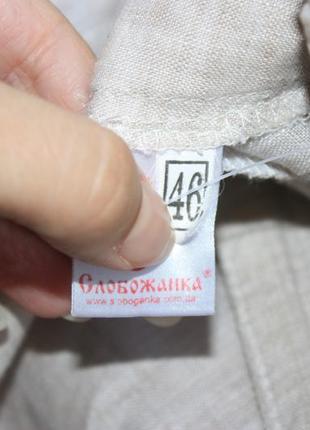 Стильная льняная миди юбка 100% лён с вышивкой маки в стиле бохо этно слобожанка украина9 фото