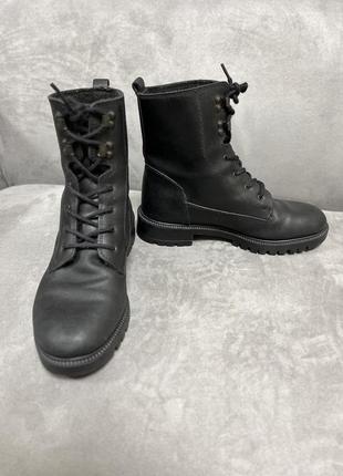 Ботинки деми сезон кожаные черные берцы натуральная кожа ботиночки в стиле dr. martens сапоги по типу мартинсы7 фото