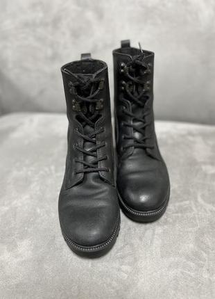Ботинки деми сезон кожаные черные берцы натуральная кожа ботиночки в стиле dr. martens сапоги по типу мартинсы5 фото