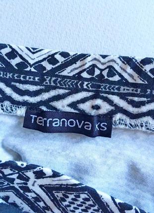 Юбка terranova италия хлопок летняя черно-белая клеш xs3 фото