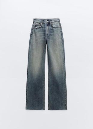 Trf high-rise wide-leg jeans6 фото