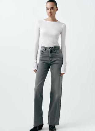 Trf high-rise wide-leg jeans