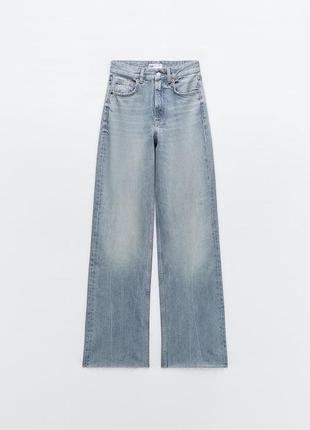 Trf high-rise wide-leg jeans5 фото
