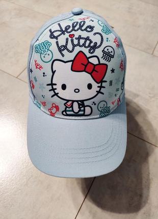 Кепка для девочки с китти, принт кошечка, hello kitty, бейсболка