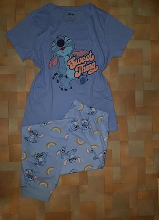 Красивая, яркая пижама, комплект котон стич, stitch disney s размер