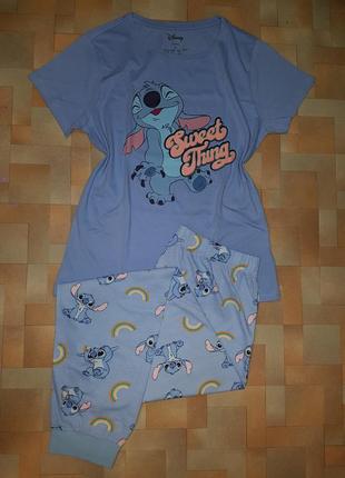 Красивая, яркая пижама, комплект котон стич, stitch disney s размер3 фото