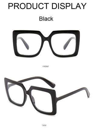 Черные большие квадратные очки (1559)3 фото