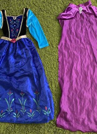 Карнавальное платье анна с накидкой на 11-12 лет