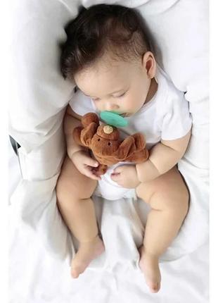 Пустушка силіконова з м'якою іграшкою minikoioi sleep buddy 0+m, moi2 фото