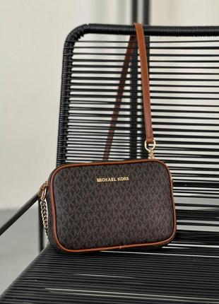 Стильная сумочка-michael kors jet set dark brown