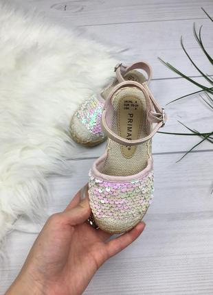 Нежно розовые эспандрильи-босоножки3 фото