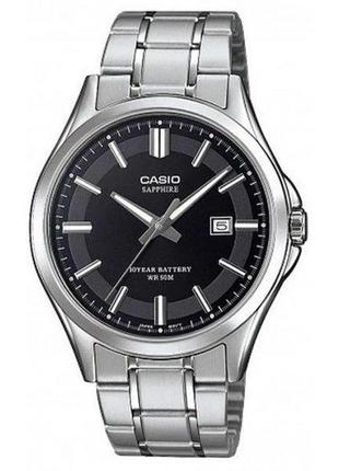 Чоловічий годинник casio mts-100d-1avef, чорний зі сріблястим