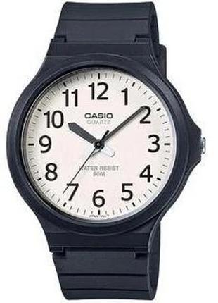 Мужские часы casio mw-240-7bvdf, черный с белым