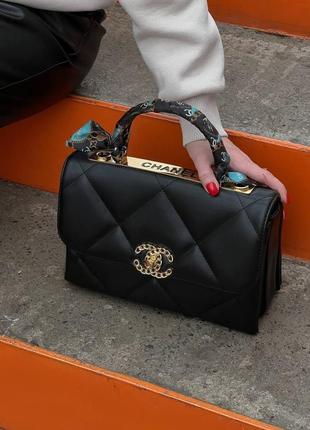 Стильная сумочка-chanel classic black gold9 фото