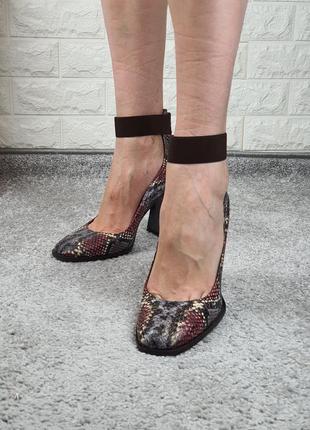 Трендовые туфли с квадратным носком, италия. reda milano4 фото