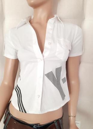 Рубашка батник блузка с надписями1 фото