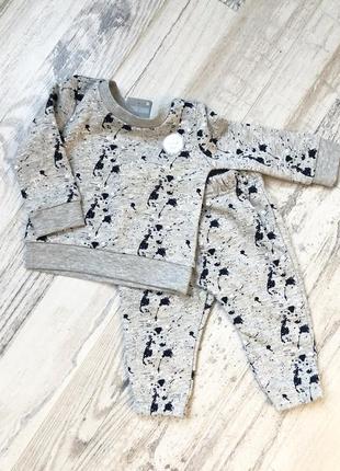 Серый костюм от 6 до 18мес