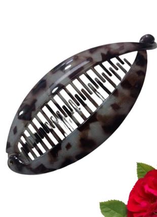 Шпилька банан для волосся глянцевий тигровий fashion jewelry 12 см