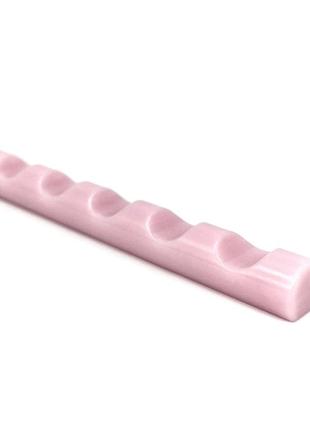 Підставка під пензлики вузька пластикова, рожева