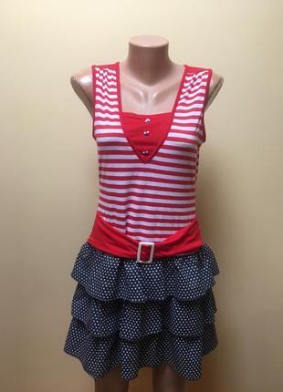 Плаття-сарафан в полоску і горохи🌈🌈🌈