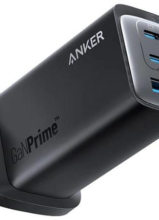 Сетевое зарядное устройство anker powerport 737 ganprime - 120w 2xpd & 1xpiq pps/dpds black