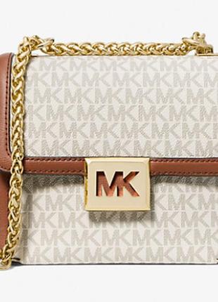 Жіноча сумка michael michael kors sonia small logo shoulder bag (35f1g6ss5b) vanilla