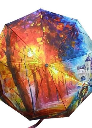 Красочный зонтик, для хмурой погоды природа, сатин карбон