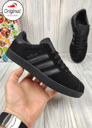 Женские кеды adidas gazelle all black