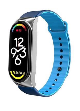 Ремінець для xiaomi mi band 3 / 4 / 5 / 6 / 7 silicone link