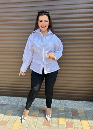 Рубашка классическая блуза длинная рубашка коттон натуральная удлиненная прямая свободный оверсайз блуза длинная манжеты широкая прямая коттон длинная