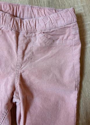 Брюки на девочку h&amp;m, розовые брюки, леггинсы, вельветовые штанишки4 фото