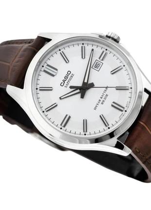 Чоловічий годинник casio mts-100l-7avdf, сріблястий з коричневим