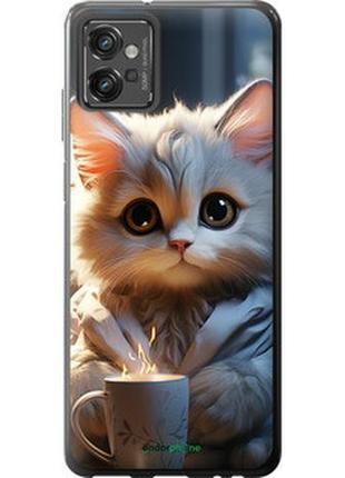 Чехол на motorola g32 white cat "5646u-2845-10746"