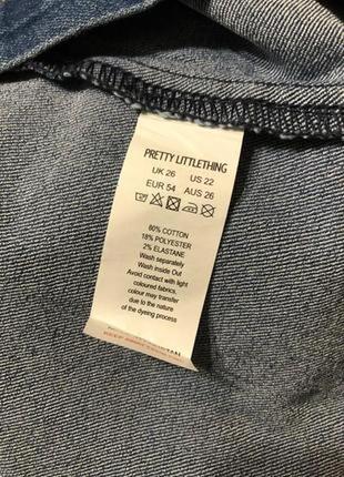 Качественная брендовая джинсовая рубашка большого размера4 фото