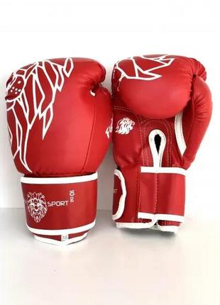 Боксерские перчатки lev sport топ 12 oz стрейч красные