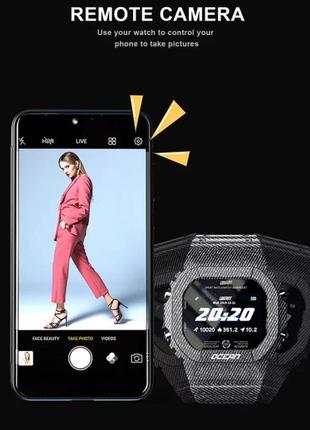 Чоловічий розумний смарт-годинник smart watch cq64-g/фітнес браслет трекер7 фото