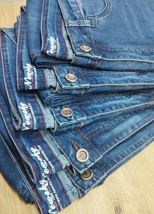 Синие джинсы newsky классика, талия от 100 до 120 см, большие размеры4 фото